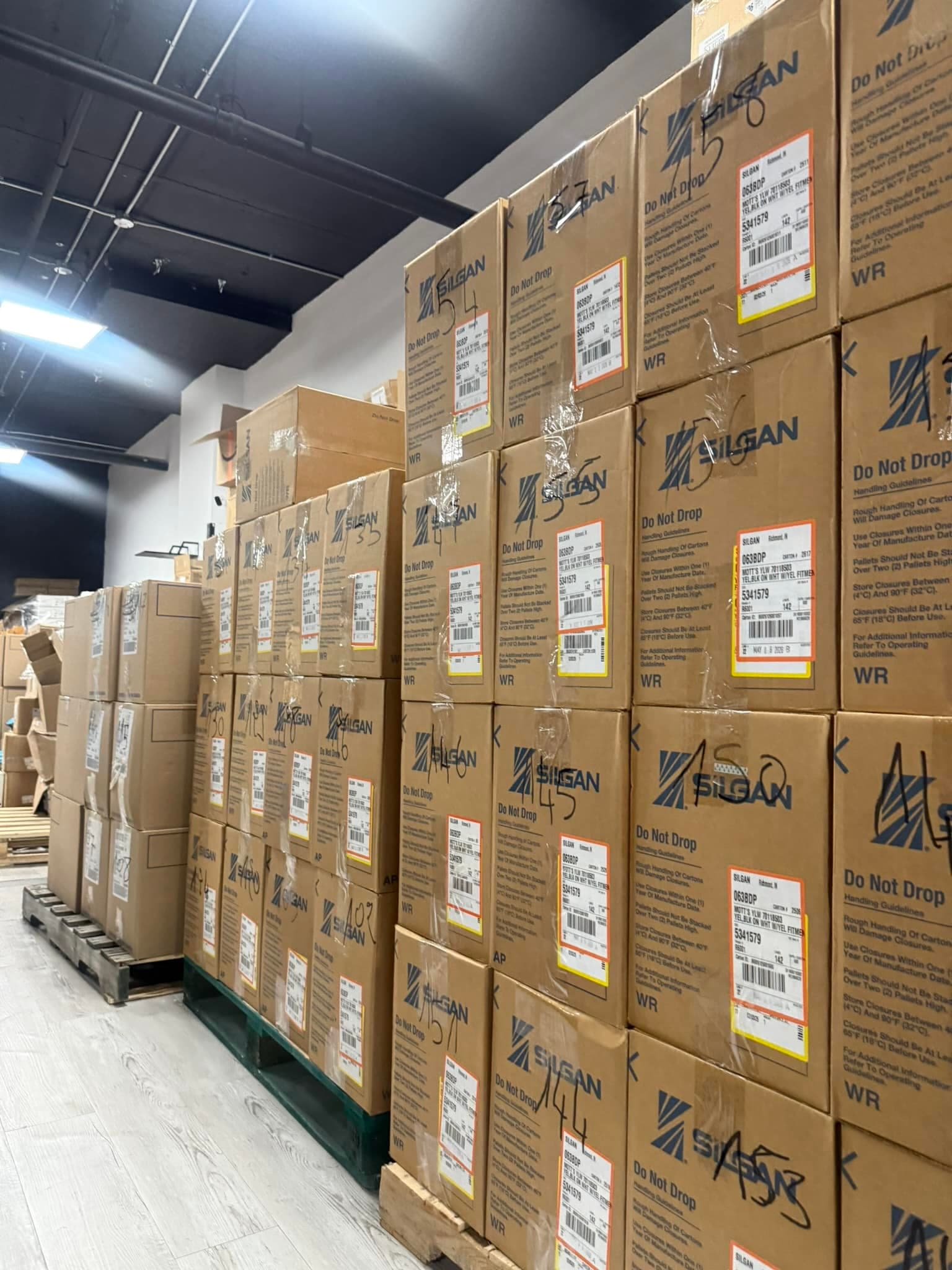 Outbound staging dock with prepped shipments at PrepKingz warehouse